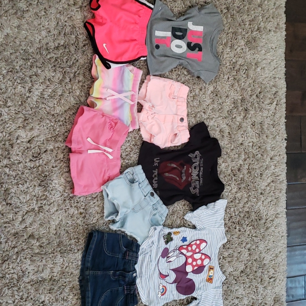 Toddler Girl 2T Summer Shorts & T-shirt Bundle